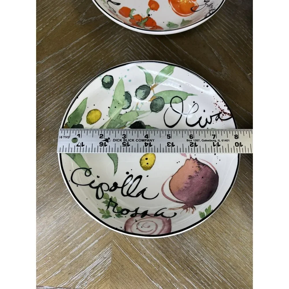 Julie Paton Certified International Melanzana‎ Pasta Bowls Vegetables Italian